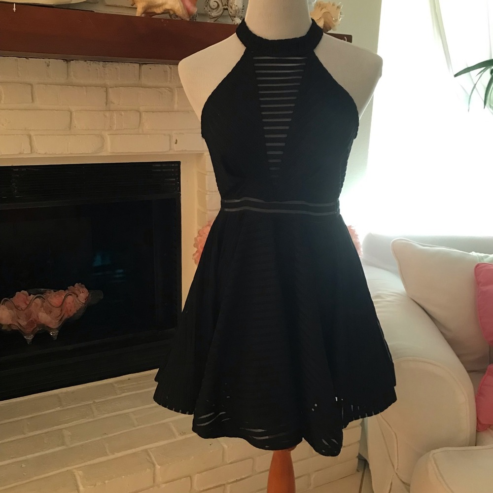 NWT LUXXEL large black party dress NWT.